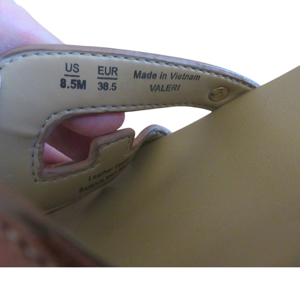 Sam Edelman Valeri Leather Slide Sandals Brown Cutout Platform Womens 8.5M 38.5 - Picture 7 of 7